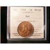 Image 1 : 1919 1¢ ICCS MS65RD.  85% red.