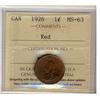 Image 1 : 1926 1¢ ICCS MS63RD.  A better date for grade.