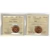 Image 1 : 1950 Cameo & 1951 1¢ ICCS MS65.  Lot of 2 coins.