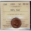 Image 1 : 1955 1¢ NSF ICCS MS64RD.  Key issue with none graded higher. Tied for finest.