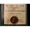 Image 1 : 1955 1¢ SF ICCS PL66 Ultra Heavy Cameo.