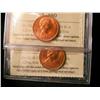 Image 1 : 1968 & 1970 1¢ ICCS MS66.  Lot of 2 coins both full red.