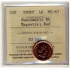 Image 1 : 2006P 1¢ Magnetic ICCS MS67RD 