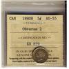 Image 1 : 1880H 5¢ Obv 2 ICCS AU55, a decent example.