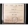 Image 1 : 1900 5¢ Oval O ICCS MS64