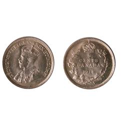 1914 5¢ ICCS MS65.  Full white and lustrous. A true Gem.