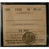 Image 1 : 1920 5¢ ICCS MS65.  Lustrous with shades of golden tone.