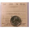 Image 1 : 1922 5¢ ICCS MS64. Flashy with lots of lustre.