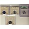 Image 1 : 1938 5¢ ICG AU58 & 1953 NSF 5¢ ICCS MS64 Cameo along with 1944 Missing Chrome & 1948 5¢ ICCS MS64.  