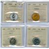 Image 1 : 1942 Tom, 1944, 1952 & 1977 low 5¢ ICCS MS65.