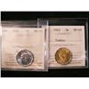 Image 1 : 1942 Tombac & 1944 5¢ ICCS MS65.  Lot of 2 coins.
