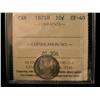 Image 1 : 1871H 10¢ ICCS EF40.  Light rainbow tones.