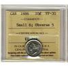 Image 1 : 1886 10¢ Sml 6 Obv 5 ICCS VF30.