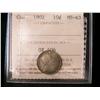 Image 1 : 1902 10¢ ICCS MS63.  Golden and green toning.