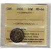 Image 1 : 1931 10¢ ICCS MS64.