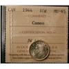 Image 1 : 1944 10¢ ICCS MS65 Cameo.  Hint of golden toning.