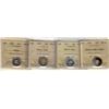 Image 1 : 1946 & 1947 ML 10¢ ICCS MS64.  Lot of 4 coins.  Includes a white, toned examples with 1 x 1947 and t