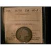 Image 1 : 1875H 25¢ ICCS AG3.  Key date with soft and worn strike.
