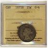 Image 1 : 1875H 25¢ ICCS G6.  Key date issue with strong reverse.