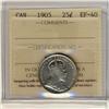 Image 1 : 1905 25¢ ICCS EF40.  Nice white and lustrous issue.
