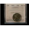 Image 1 : 1907 25¢ ICCS MS62.   Toned with light underlying lustre.