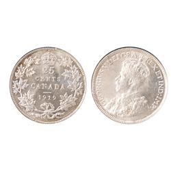 1919 25¢  MS63.  White with attractive strike and lustre.