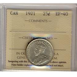 1921 25¢ ICCS EF40.