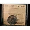 Image 1 : 1927 25¢ ICCS MS64. Intense bluish tones over full underlying lustre.  Excellent strike with clean f