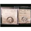 Image 1 : 1942 & 1943 25¢ ICCS MS64 Heavy Cameo.  Lot of 2 attractive examples both designated HC.
