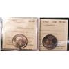 Image 1 : 1943 25¢ ICCS MS64.  Lot of 2 coins one designated Cameo.