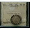 Image 1 : 1948 25¢ ICCS MS65.  PQ example with gem toning.