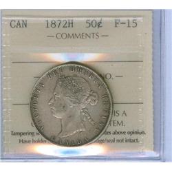 1872H 50¢ ICCS F15.