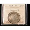 Image 1 : 1872H 50¢ Repunched 2 ICCS EF40.