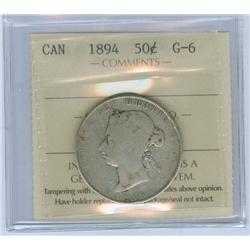 1894 50¢ ICCS G6.  Sharp date.