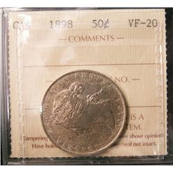 1898 50¢ ICCS VF20.