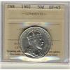 Image 1 : 1902 50¢ ICCS EF45.