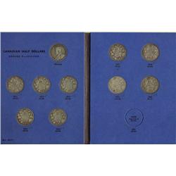 1911 - 1936 50¢ Collection.  Collection Housed in old blue Whitman holder includes 14 coins.  Missin