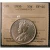 Image 1 : 1936 50¢ ICCS EF40.