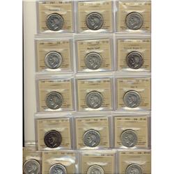 1937, 1939, 1947 ST7, 1947 C7R & 1947 ML 50¢ VF30 and 1941, 1943 Fr, 1946, 1952(2) 50¢ EF40 and 1945