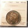 Image 1 : 1942 50¢ ICCS MS64.  Shades of green.