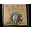 Image 1 : 1943 50¢ Far 3 ICCS MS64 Heavy Cameo.