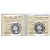 Image 1 : 1963 & 1964 50¢ ICCS MS64 ULTRA HEAVY CAMEO.  Both coins white in colour.