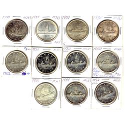 1935, 1937, 1939, 1949, 1950, 1950 SWL, 1951, 1952, 1952 NWL, 1954 & 1955.  Lot of  11 pcs all AU.