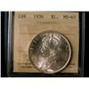 Image 1 : 1936 $1 ICCS MS65. Fully white and lustrous. A nice example.
