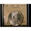 Image 1 : 1938 $1 ICCS MS64