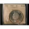 Image 1 : 1945 $1 ICCS MS63 Cameo.  Full white issue.