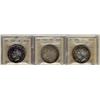 Image 1 : 1946 $1 Dbl HP MS60 Cameo, 1950 SWL MS63 & 1951 MS63.  Lot of 3 coins all ICCS graded.