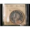 Image 1 : 1947 $1 ML Dbl HP ICCS MS64.  Light tint of golden toning. A lovely example.