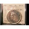 Image 1 : 1947 $1 Ptd 7 w/Dot ICCS AU55.