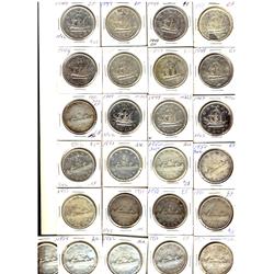 1949(11), 1950(3), 1951(8), 1952, 1954 & 1955 $1.  Lot of 25 pcs, including varieties.  VF or better